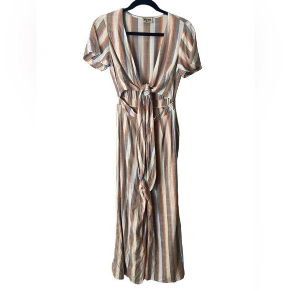 Show Me Your Mumu Val Striped Jumpsuit Shoreburt - Picture 5 of 12